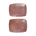 Cherry Quartz Set of 2 (Cush 8x6 mm) 2.42 ctw Loose Gemstone - Sticky add to cart bar