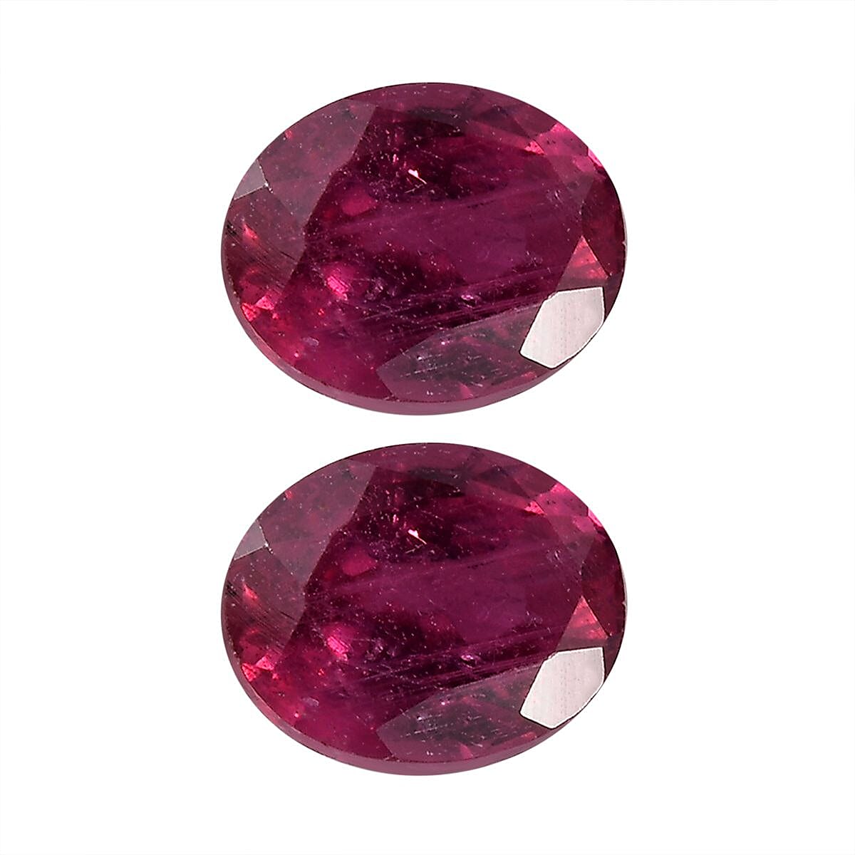 AA Niassa Ruby (FF) Set of 2 (Ovl 5x4 mm) 0.87 ctw Loose Gemstone