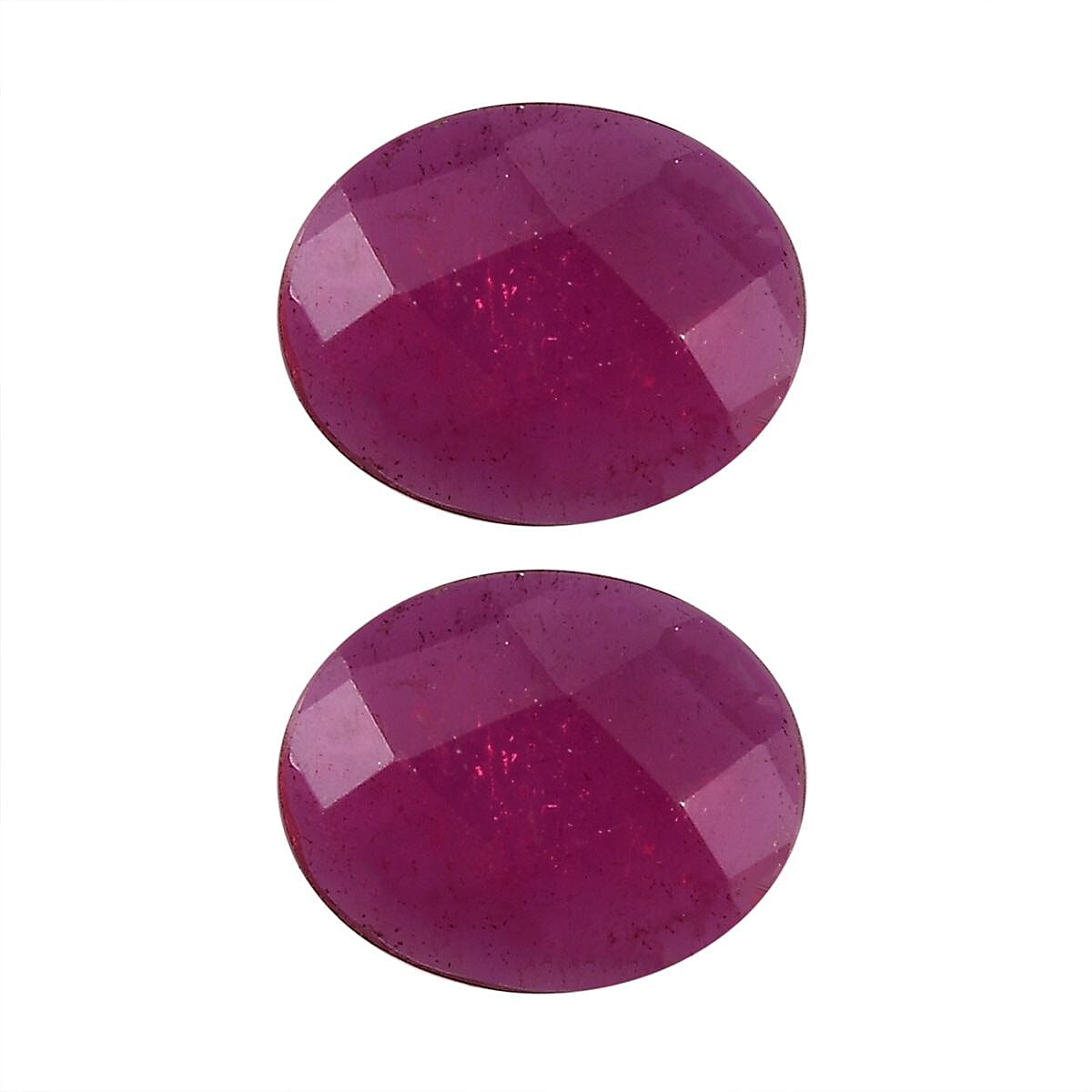 Niassa Ruby (FF) Set of 2 (Ovl 5x4 mm) 0.69 ctw Loose Gemstone