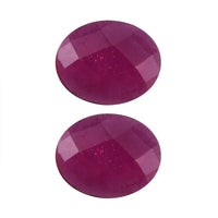 Niassa Ruby (FF) Set of 2 (Ovl 5x4 mm) 0.69 ctw Loose Gemstone