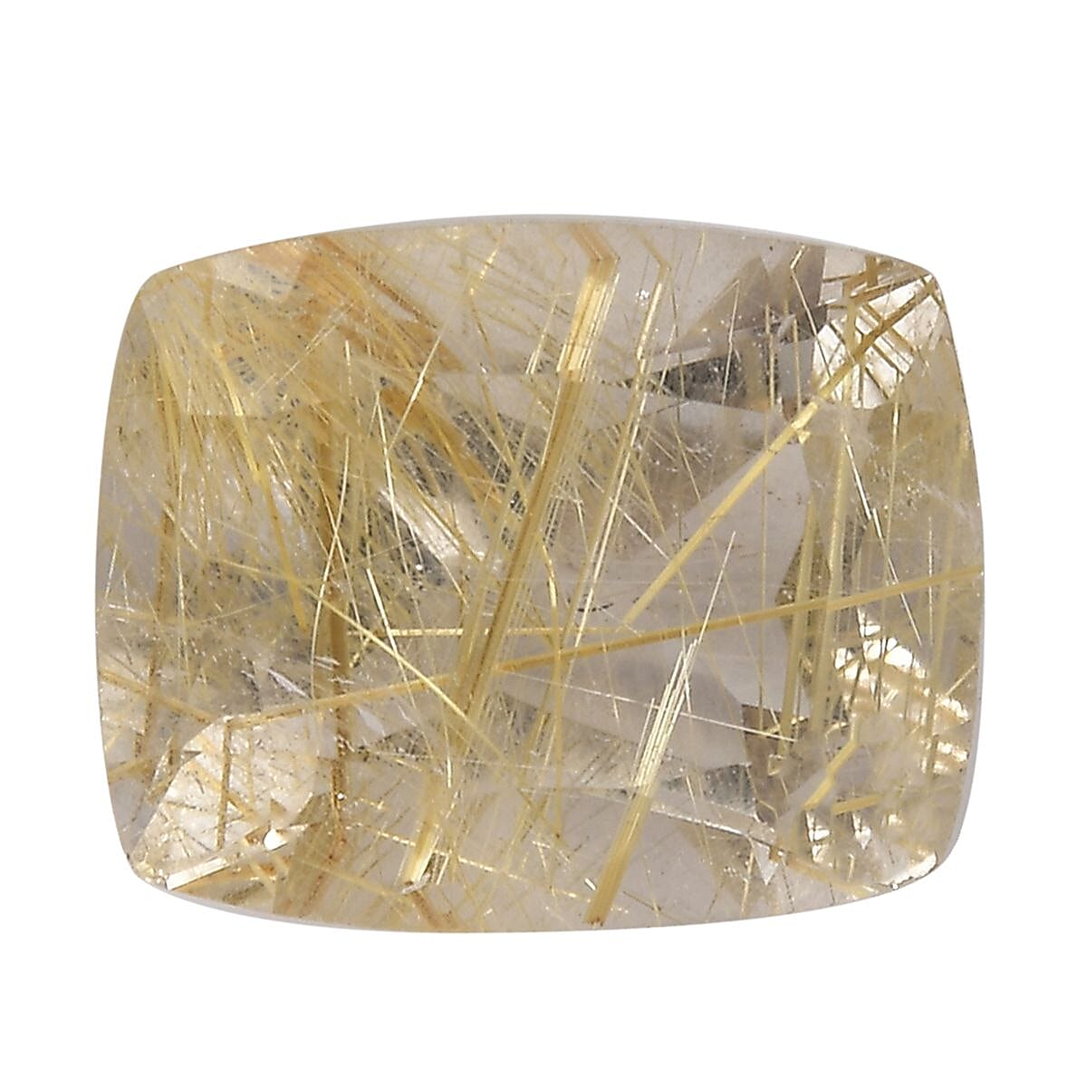 Golden Rutilated Quartz (Cush 10x8 mm) 2.15 ctw Loose Gemstone