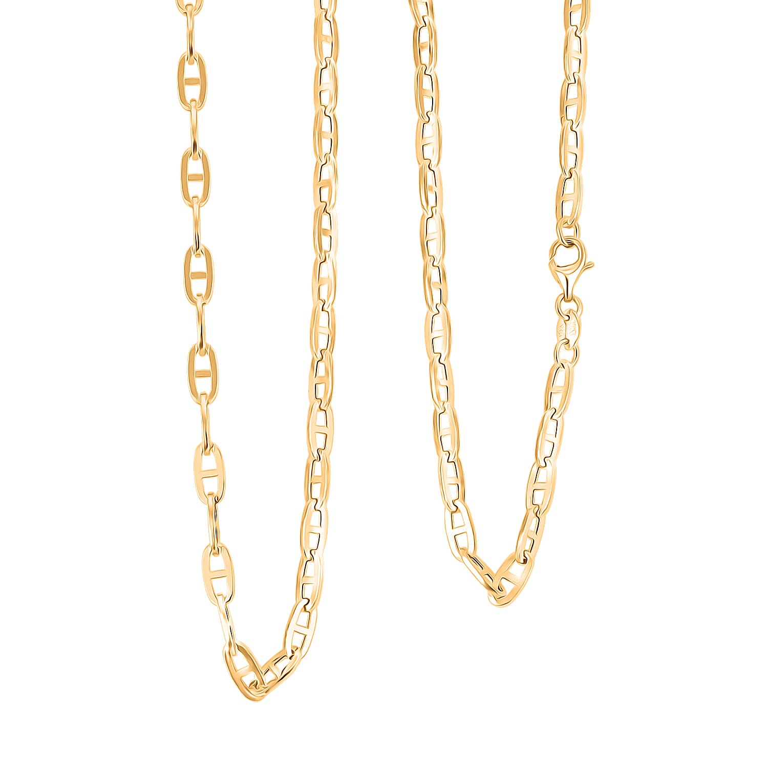 14K Yellow Gold 3mm Mariner Paperclip Necklace 20 Inches 4.19 Grams