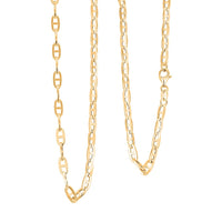 14K Yellow Gold 3mm Mariner Paperclip Necklace 20 Inches 4.19 Grams