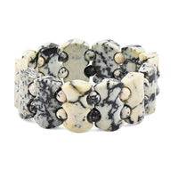 Fancy White Turquoise 255.85 ctw Stretch Bracelet (6-7In)