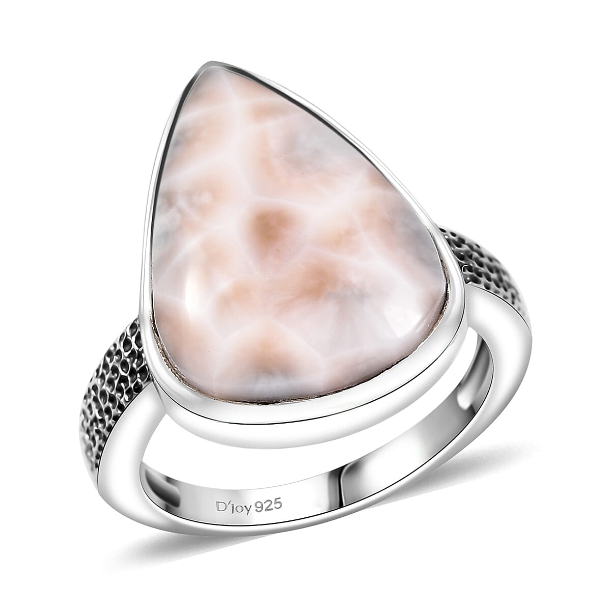 D'Joy Artisan Crafted Natrolite Shark Teeth Ring in Sterling Silver (Size 10.0) (Del. in 10-12 Days) 10.00 ctw