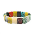 Multi Gemstone 181.15 ctw Wavy Rectangle Stretch Bracelet - Sticky add to cart bar