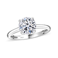 IGI Certified Luxuriant Lab Grown Diamond E-F VS 4.00 ctw Solitaire Ring in 14K White Gold (Size 8.5)