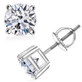 Luxuriant Lab Grown Diamond G SI1 1.00 ctw Solitaire Stud Earrings in 14K White Gold - Sticky add to cart bar
