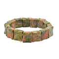 Unakite 229.95 ctw Wavy Rectangle Stretch Bracelet - Sticky add to cart bar
