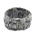Wavy Rectangle Black Labradorite 406.65 ctw Stretch Bracelet (6-7In) - Sticky add to cart bar