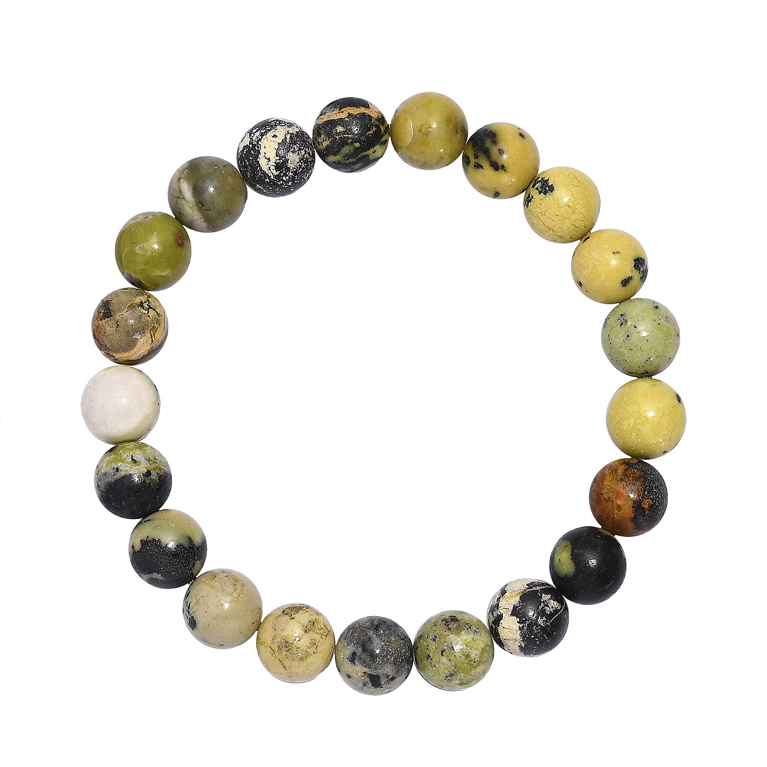 Serpentine Beaded 150.00 ctw Stretch Bracelet