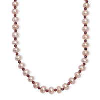Pink Freshwater Pearl and Orissa Rhodolite Garnet 10.00 ctw Necklace