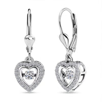 Luxuriant Lab Grown Diamond G-H SI 0.40 ctw Earrings in Rhodium Over Sterling Silver