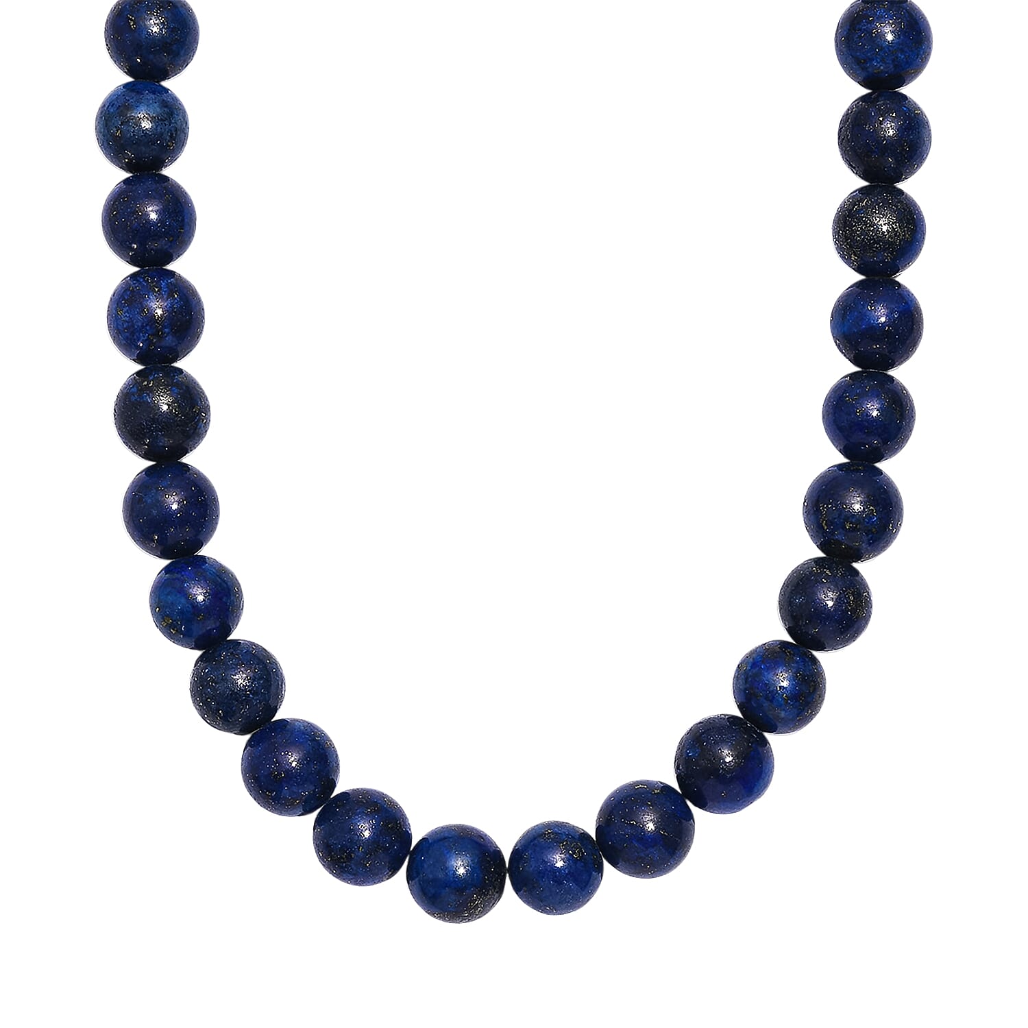 Karis Lapis Lazuli Beaded 361.00 ctw Necklace 18 Inches in Platinum Bond