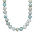 Karis Amazonite Beaded 443.00 ctw Necklace 18 Inches in Platinum Bond - Sticky add to cart bar