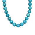 Karis Constituted Blue Howlite Beaded 428.00 ctw Necklace 18 Inches in Platinum Bond - Sticky add to cart bar