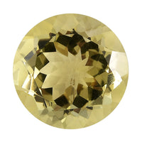 Green Gold Quartz (Rnd 14 mm) 8.78 ctw Loose Gemstone