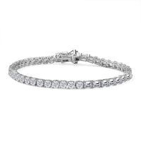 D'Joy Moissanite Bracelet in Rhodium Over Sterling Silver (7.25 In) 8.50 ctw