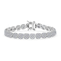 D'Joy Moissanite Bracelet in Rhodium Over Sterling Silver (8.00 In) 6.90 ctw - Sticky add to cart bar