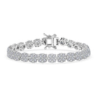 D'Joy Moissanite Bracelet in Rhodium Over Sterling Silver (8.00 In) 6.90 ctw