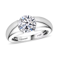 IGI Certified Luxuriant Lab Grown Diamond E-F VS 2.00 ctw Tension Set Ring in 950 Platinum (Size 6.0) 9.50 Grams