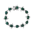 Ever True Chrysocolla 18.75 ctw Traveling Turtle Bracelet in Platinum Bond (6.50 In) - Sticky add to cart bar