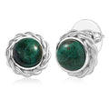 EverTrue Chrysocolla 10.40 ctw Swirl Earrings in Platinum Bond - Sticky add to cart bar