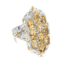 Brazilian Citrine 4.70 ctw Ring in Silvertone (Size 9)