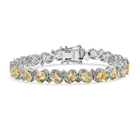TLV Betroka Blue Apatite Bracelet in Rhodium Over Sterling Silver (7.25 In) 11.60 ctw