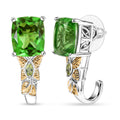 EverTrue Chartreuse Quartz (Triplet) and Peridot 12.00 ctw Butterfly Earrings in 18K YG Plated and Platinum Bond - Sticky add to cart bar