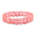 Cherry Quartz 103.50 ctw Mini Section Stretch Bracelet - Sticky add to cart bar