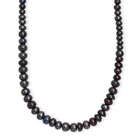 Grey Pearl (D) Necklace in Stainless Steel 18 Inches