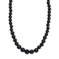 Thai Black Spinel 170.00 ctw Beaded Necklace in Rhodium Over Sterling Silver 18 -20 Inches - Sticky add to cart bar