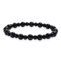 Thai Black Spinel 150.00 ctw Beaded Stretch Bracelet - Sticky add to cart bar