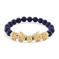Lapis Lazuli 150.00 ctw Bracelet (Adjustable) in Goldtone