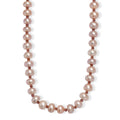 Pink Freshwater Pearl and Orissa Rhodolite Garnet 10.00 ctw Necklace in 18K Vermeil Rose Gold Over Sterling Silver 18 Inches - Sticky add to cart bar