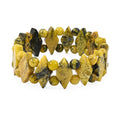 Princess Yellow Turtle Jasper 150.00 ctw Stretch Bracelet (6-7In) - Sticky add to cart bar