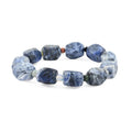 Sodalite Faceted and Multi Gemstone 112.25 ctw Irregular Nugget Beaded Stretch Bracelet - Sticky add to cart bar