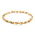 Italian 4mm Florentine Torchon Chain Bracelet in 10K Yellow Gold (7.50 In) 3.41 Grams - Sticky add to cart bar
