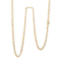 Italian Glitter Grumette Chain Necklace in 10K Yellow Gold 1.70 Grams 20 Inches - Sticky add to cart bar