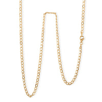Italian Glitter Grumette Chain Necklace in 10K Yellow Gold 1.70 Grams 20 Inches