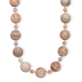 Multi Moonstone 473.00 ctw Beaded Necklace in Platinum Bond 18 Inches - Sticky add to cart bar