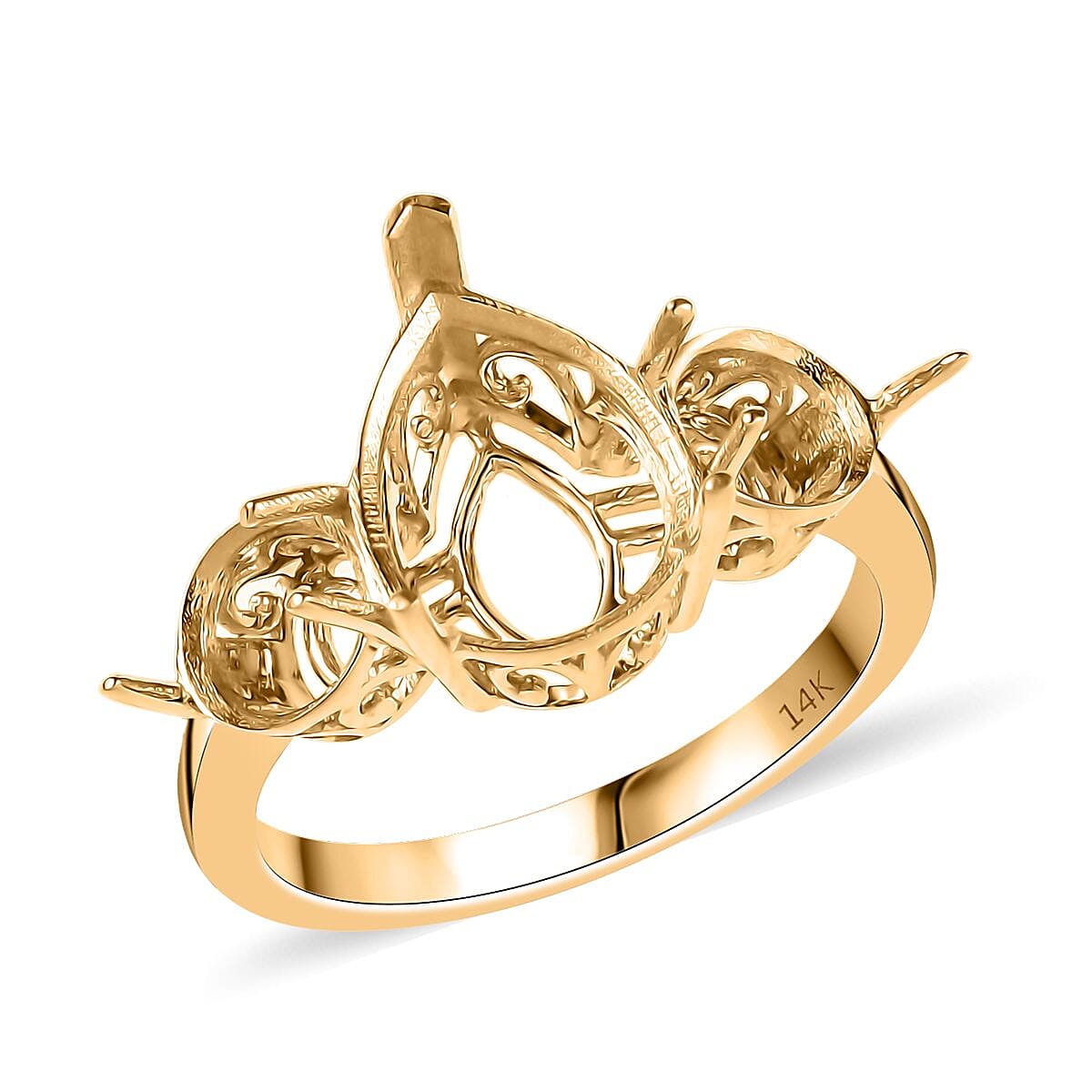 14K Yellow Gold Mounting Ring (Size 7.0)