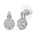D'Joy Moissanite 1.00 ctw Earrings in Rhodium OverSterling Silver - Sticky add to cart bar