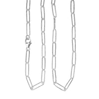 Paper Clip Chain Necklace in Sterling Silver 7.85 Grams 20 Inches
