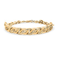 D'Joy Passport to Turkey Curb Link Chain in 18K Vermeil Yellow Gold Over Sterling Silver Bracelet (7.25 In) 19.70 Grams - Sticky add to cart bar
