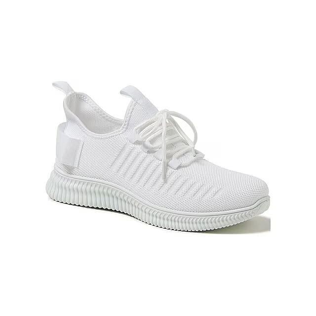 Kendall and Kylie White Ezora Knit Trainers (Size 6.5)