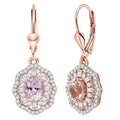 D'Joy Premium Kunzite and Moissanite 3.10 ctw Earrings in 18K Vermeil Rose Gold Over Sterling Silver - Sticky add to cart bar