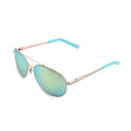 Adrienne Vittadini Aviator with Temple Detail Sunglasses -Black/Purple - Sticky add to cart bar