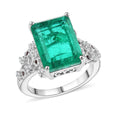 Ever True Emeraldine Quartz (Triplet) and Multi Gemstone 8.90 ctw Ring in Platinum Bond - Sticky add to cart bar